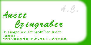 anett czingraber business card